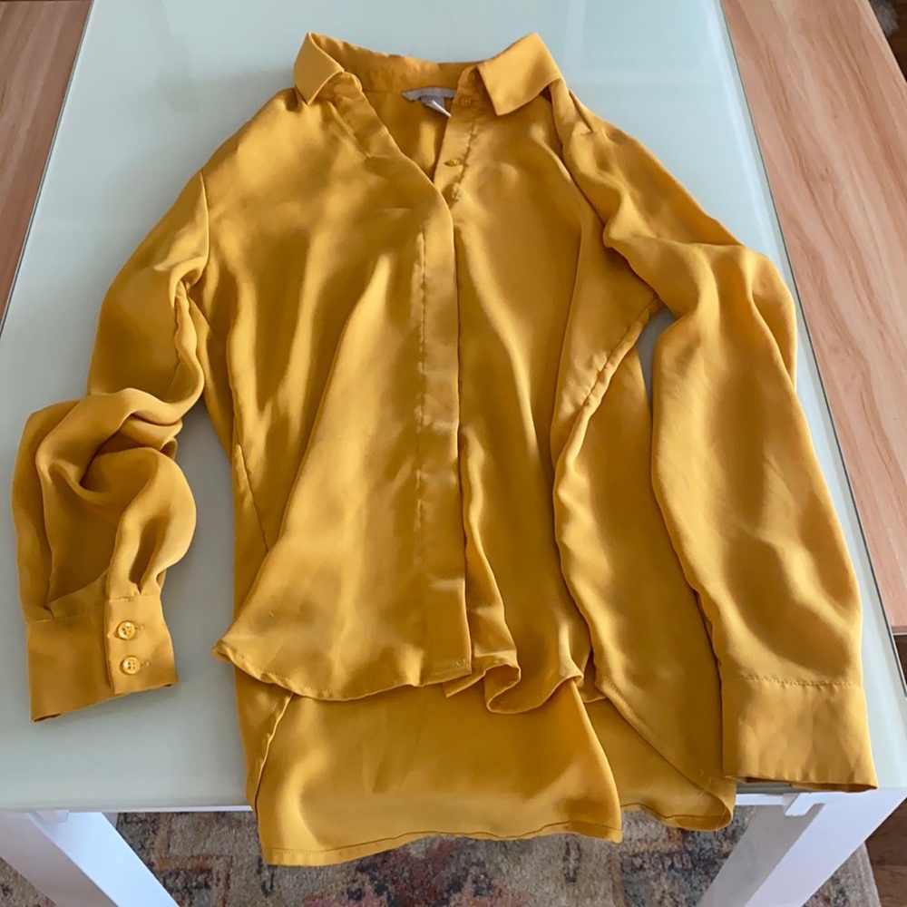 Satin soft button up